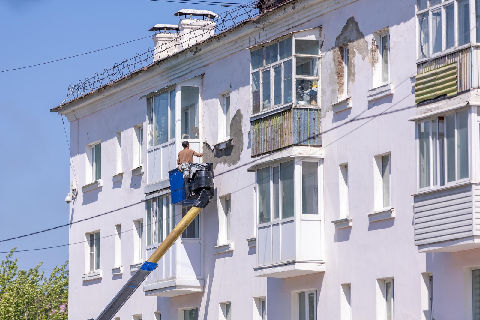 Ravalement de façade en cours